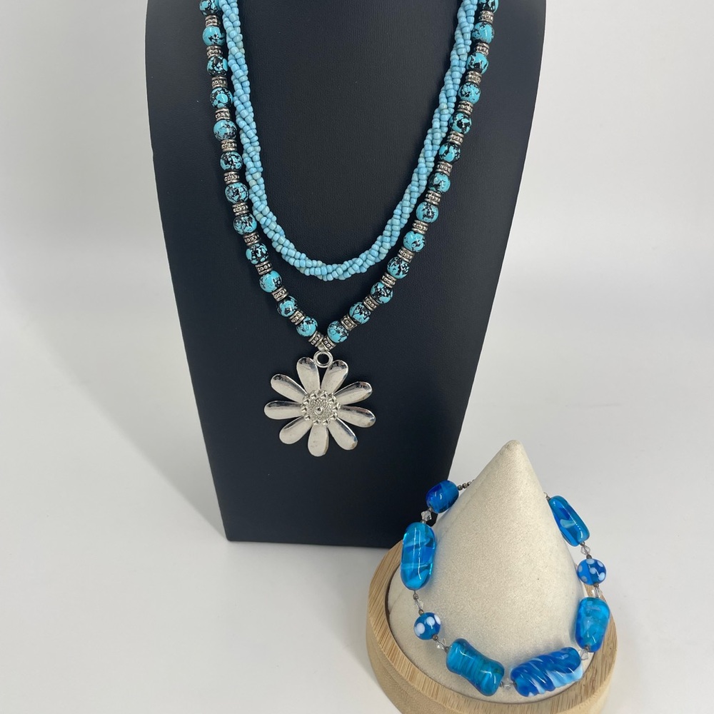 Two Necklaces and Bracelet